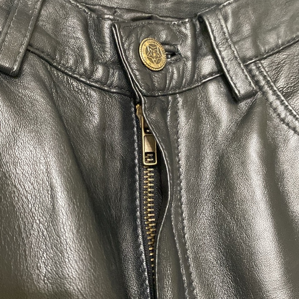 BLACK LEATHER PANTS - Picture 4 of 11